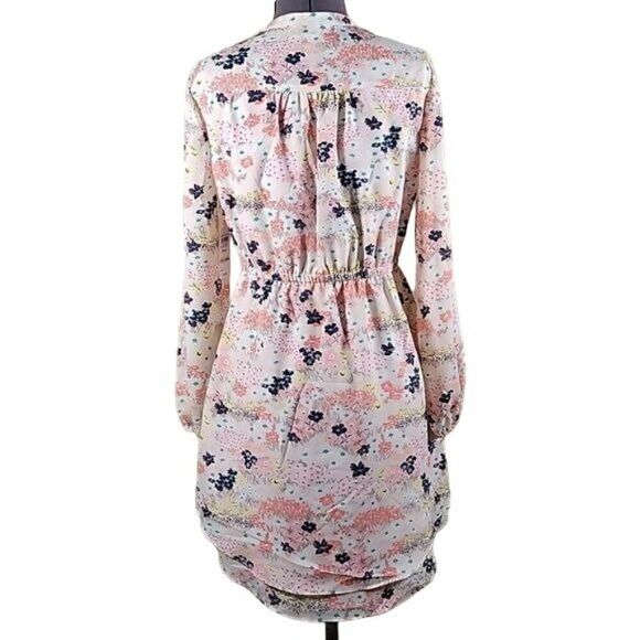 Maison Jules Floral Split Neck Shirtdress Sz S - Picture 4 of 15